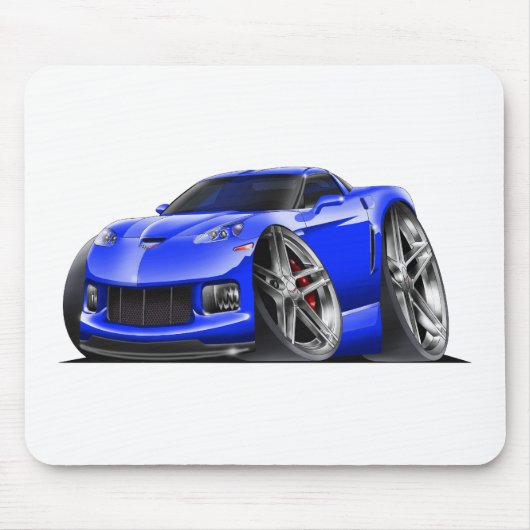 2005-09年のコルベットの青車 マウスパッド (正面)