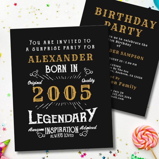 2005 Budget 21st Birthday Invitation Legend チラシ