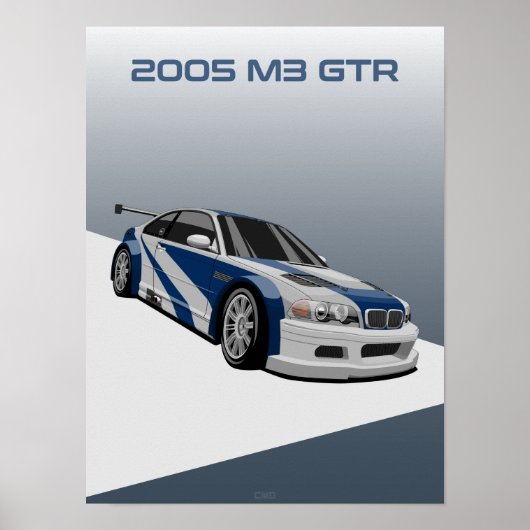 2005 M3 GTR レースカー ポスター (正面)