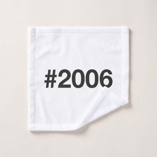 2006ハッシュタグ19誕生日記念日 ウォッシュタオル (ウォッシュタオル)