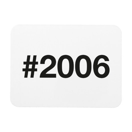 2006ハッシュタグ19誕生日記念日 マグネット (横)