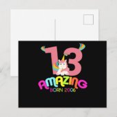 2006年からすごい13歳の誕生日プレゼント ポストカード (正面/裏面)