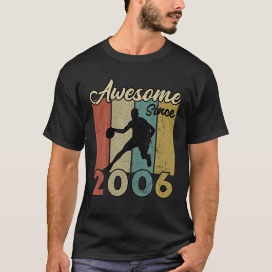 2006年から16素晴らし番目の誕生日バスケットボール16年 Tシャツ (正面)