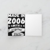 2006年に製造されたオリジナル部品 ノートカード (内部)