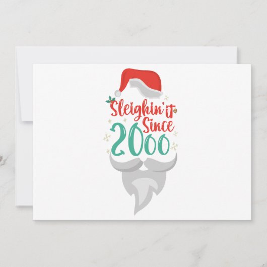 2006年以来のスリインitクリスマス誕生日サンタ 招待状 (正面)