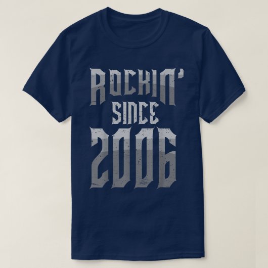 2006年以来ロックンロック音楽ファン16th Bir Tシャツ (デザイン正面)