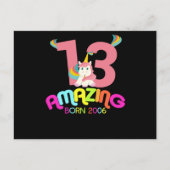 2006年以来13誕生祝いギフト驚くべき ポストカード (正面)