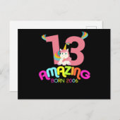 2006年生まれ13歳の誕生日プレゼント すごい 2006年から ポストカード (正面/裏面)