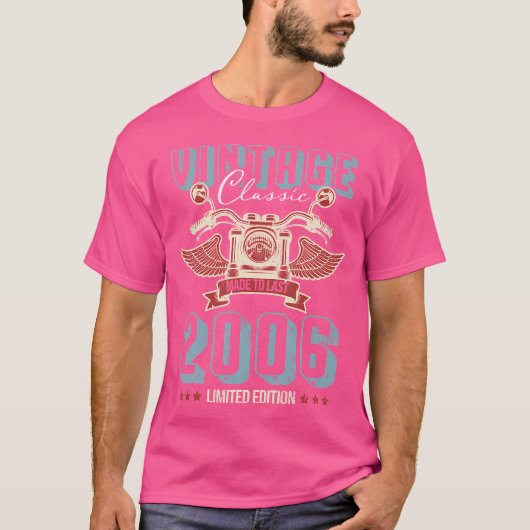 2006年生まれ 15歳の誕生日 オートバイ Tシャツ (正面)