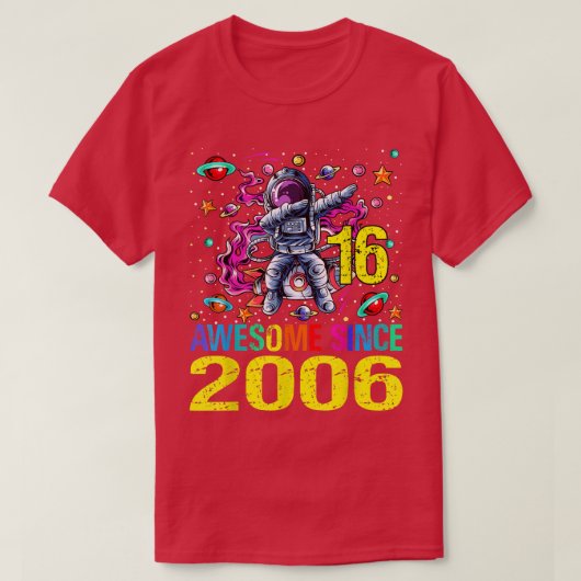 2006年素晴らし宇宙飛行士16番目の誕生日Spac以来16 Tシャツ (デザイン正面)