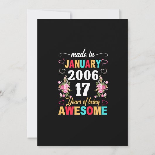 2006年1月製17歳17誕生日Gi 招待状 (正面)