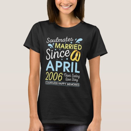 2006年4月結婚 16年永遠続く愛 Tシャツ (正面)
