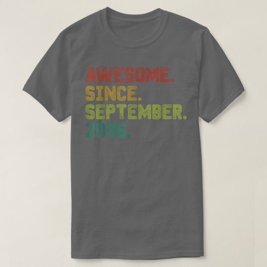 2006年9月16日素晴らしより16歳の贈り物 Tシャツ (デザイン正面)