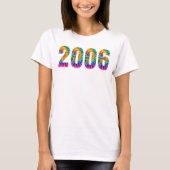 2006生まれ年誕生日会数々の色絞り染め Tシャツ (正面)