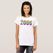 2006生まれ年誕生日会数々の色絞り染め Tシャツ (正面フル)