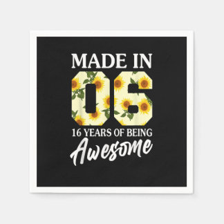 2006生まれ年16歳16誕生日女子10代 スタンダードカクテルナプキン