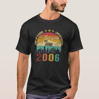 2006生まれ年6月ヴィンテージ15誕生日15年 Tシャツ