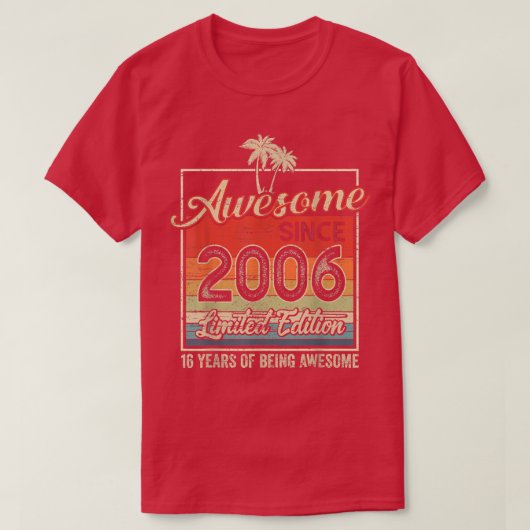 2006素晴らし年以降、16誕生日贈答品16歳V Tシャツ (デザイン正面)