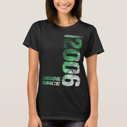 2006素晴らし年1月17日誕生日2006生まれ年以降 Tシャツ (正面)