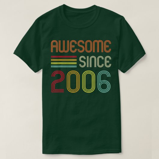 2006素晴らし年16番目の誕生日レトロ Tシャツ (デザイン正面)