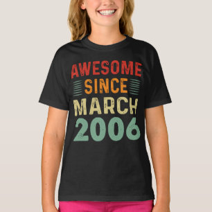 2006素晴らし年3月以来ヴィンテージ誕生日シャツ Tシャツ