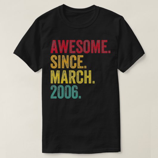 2006素晴らし年3月16日誕生日ギフト16年 Tシャツ (デザイン正面)