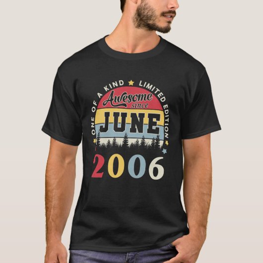 2006素晴らし年6月以降ヴィンテージレトロ誕生日 Tシャツ (正面)