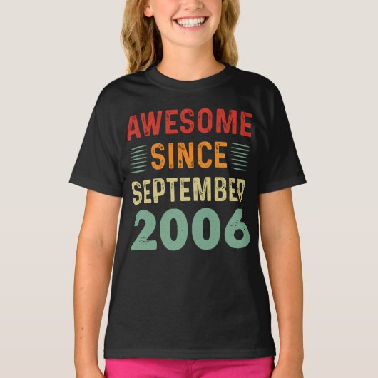 2006素晴らし年9月ヴィンテージ誕生日 Tシャツ (正面)