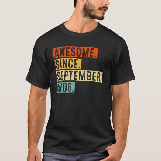 2006素晴らし年9月以来ヴィンテージ16誕生日 Tシャツ (正面)