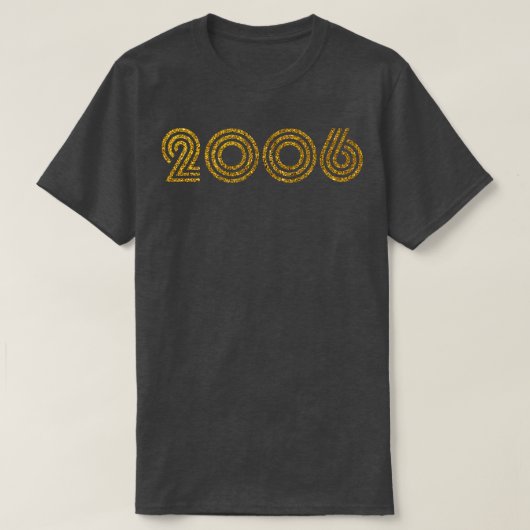 2006誕生年グリッター効果 Tシャツ (デザイン正面)