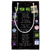 2006誕生年トリビア黒小抱き枕 スモールペーパーバッグ (正面)