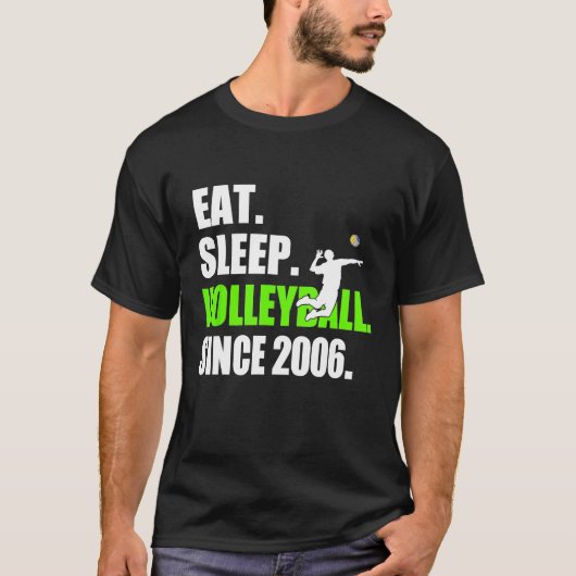 2006食べ年12誕生日以来のスリープバレーボール Tシャツ (正面)