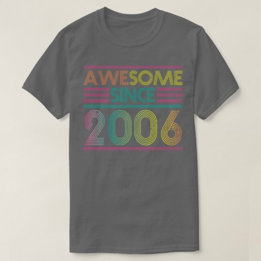 2006 素晴らし年の2006おもしろいカラフル誕生日以降 Tシャツ (デザイン正面)