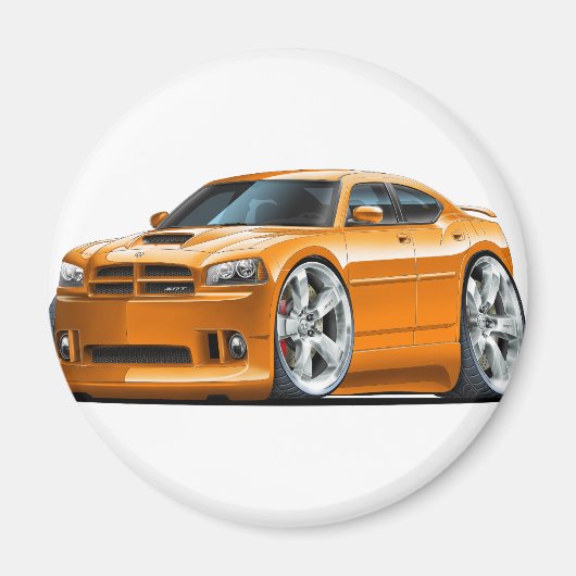 2006-10充電器SRT8オレンジカー マグネット (正面)