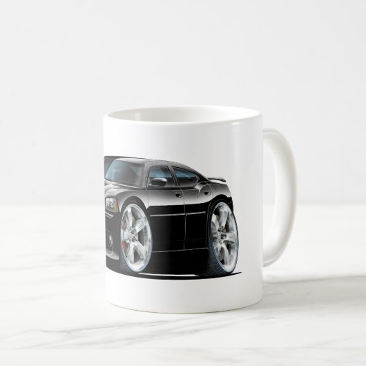 2006-10年の充電器SRT8の黒い車 コーヒーマグカップ (正面右)