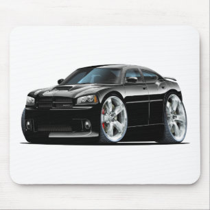 2006-10年の充電器SRT8の黒い車 マウスパッド