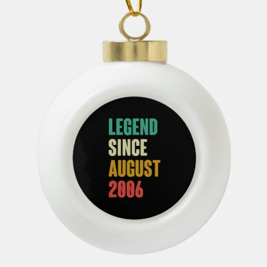 2006 16威厳がある誕生日16歳の誕生日プレゼント セラミックボールオーナメント (正面)