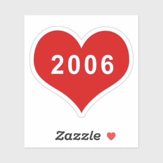 2006 Red Loveハートビニールシール シール (シート)