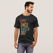 2007おもしろい年3月14日誕生日14年 Tシャツ (正面フル)