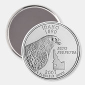 2007アイダホ州クォーターマグネット マグネット (正面/裏面)