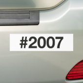 2007ハッシュタグ18誕生日記念日 バンパーステッカー (車上)