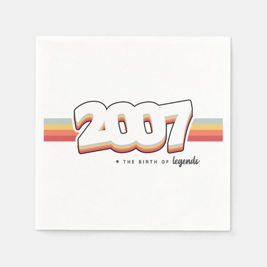2007伝説の誕生 スタンダードカクテルナプキン (正面)