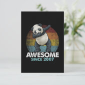 2007年からかっこいい ダンシングパンダ 13歳の誕生日 招待状 (スタンド正面)