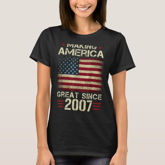 2007年から素晴らしアメリカにヴィンテージプレゼント15th tシャツ (正面)