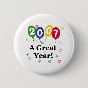 2007年すばらしい年の誕生日 缶バッジ