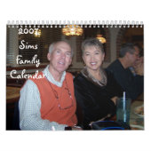 2007年のSims家族のカレンダー カレンダー (カバー)