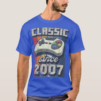 2007年クラシック15th誕生日レトロビデオゲームコントロール tシャツ