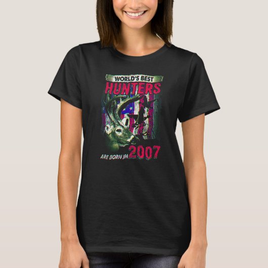 2007年生まれのシカ猟師が15歳の誕生日を迎える Tシャツ (正面)