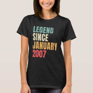 2007年1月誕生日2007年1月以来の伝説 Tシャツ
