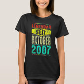 2007年10月生まれ 13歳の伝説の誕生日 Tシャツ (正面)